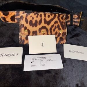 Yves Saint Laurent Animal Print Belt Bag